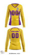 Reynoldsburg Volleyball 9804272 Women's Long Sleeve V-neck Shirt -1 132