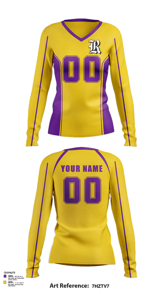 Womens Long Sleeve Vneck Shirt 1, Reynoldsburg Volleyball, Women's Volleyball, Teamtime, Team time, sublimation, custom sports apparel, team uniforms, spirit wear, spiritwear, sports uniforms, custom shirts, team store, custom team store, fundraiser sports, apparel fundraiser