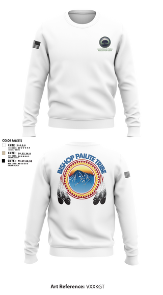 Crew Neck Sweatshirt, Bishop Paiute EMO/ Hazardous Fiels Reduction, Fire Department, Teamtime, Team time, sublimation, custom sports apparel, team uniforms, spirit wear, spiritwear, sports uniforms, custom shirts, team store, custom team store, fundraiser sports, apparel fundraiser