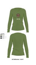 345 TRS 70386856 Women's Long Sleeve V-neck Shirt - 42