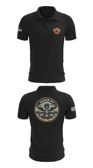 Short Sleeve Performance Polo, MACS 24 ATC Detachment A, Marines, Teamtime, Team time, sublimation, custom sports apparel, team uniforms, spirit wear, spiritwear, sports uniforms, custom shirts, team store, custom team store, fundraiser sports, apparel fundraiser