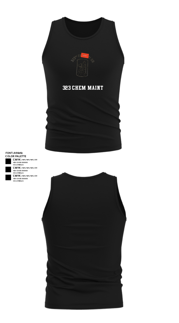 Tank Top, 323 chem maint, Army, Teamtime, Team time, sublimation, custom sports apparel, team uniforms, spirit wear, spiritwear, sports uniforms, custom shirts, team store, custom team store, fundraiser sports, apparel fundraiser