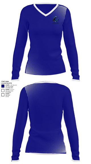 Women's Long Sleeve Vneck Shirt, Camp Hill High School Track, Track & Field, Teamtime, Team time, sublimation, custom sports apparel, team uniforms, spirit wear, spiritwear, sports uniforms, custom shirts, team store, custom team store, fundraiser sports, apparel fundraiser