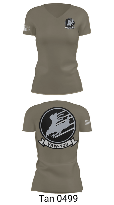 VAW-120 7271813 Women's Short Sleeve V-neck Shirt - 65