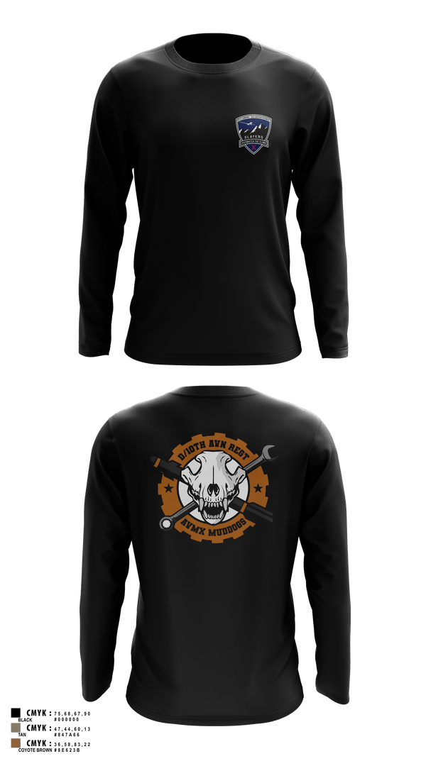 Long Sleeve Performance Shirt, D/10 Slayers, Army, Teamtime, Team time, sublimation, custom sports apparel, team uniforms, spirit wear, spiritwear, sports uniforms, custom shirts, team store, custom team store, fundraiser sports, apparel fundraiser