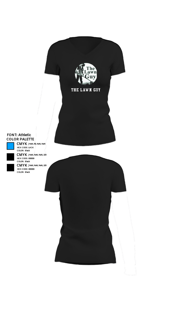 Women's Short Sleeve Vneck Shirt, The Lawn Guy, , Teamtime, Team time, sublimation, custom sports apparel, team uniforms, spirit wear, spiritwear, sports uniforms, custom shirts, team store, custom team store, fundraiser sports, apparel fundraiser