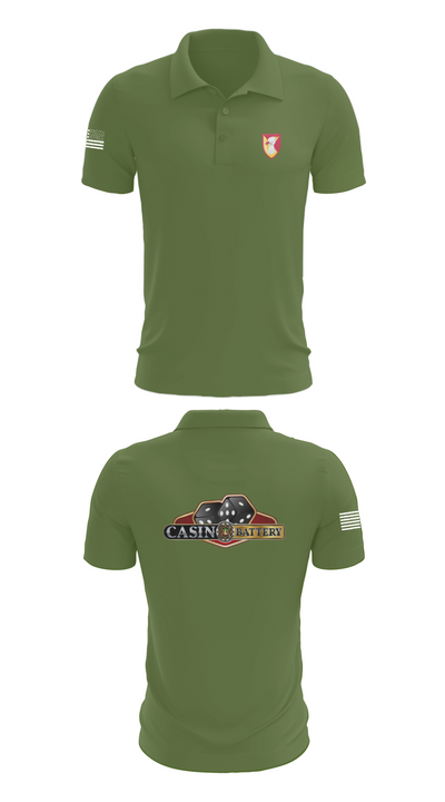 Charlie Battery, 1st Battalion 1st Air Defense Artillery Regiment 30470719 Short Sleeve Performance Polo - 47