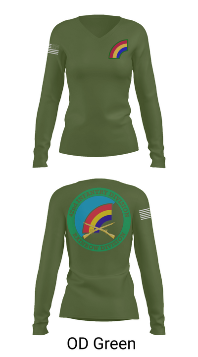 42nd ID 48314623 Women's Long Sleeve V-neck Shirt - 57