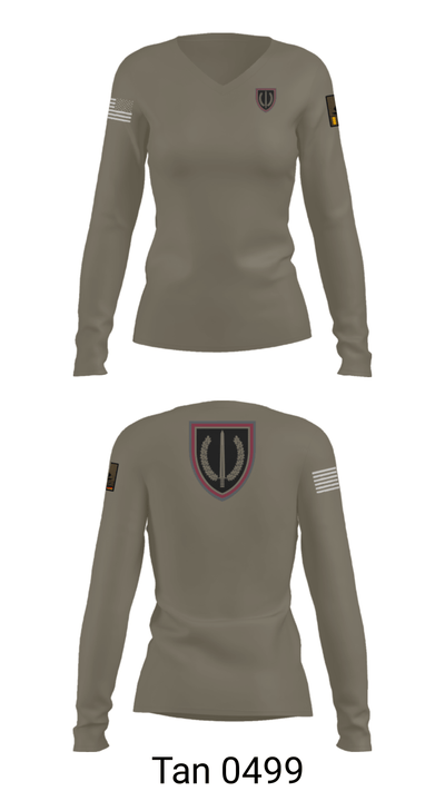 KSK 32447912 Women's Long Sleeve V-neck Shirt - 77