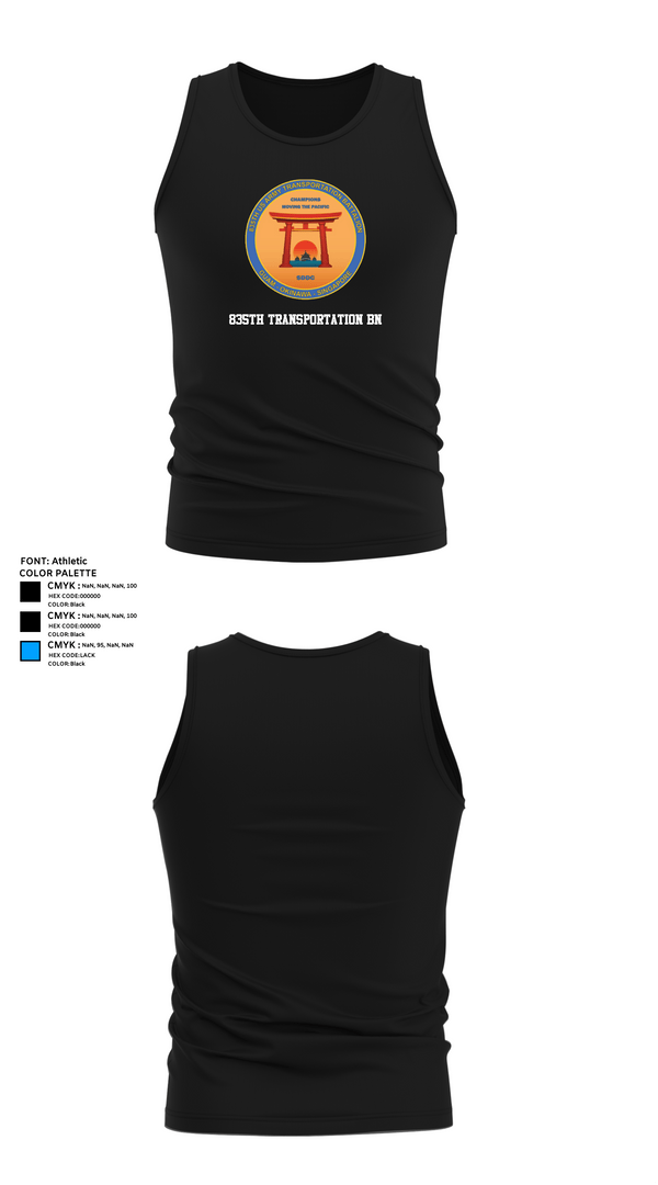 Tank Top, 835th Transportation BN, Army, Teamtime, Team time, sublimation, custom sports apparel, team uniforms, spirit wear, spiritwear, sports uniforms, custom shirts, team store, custom team store, fundraiser sports, apparel fundraiser