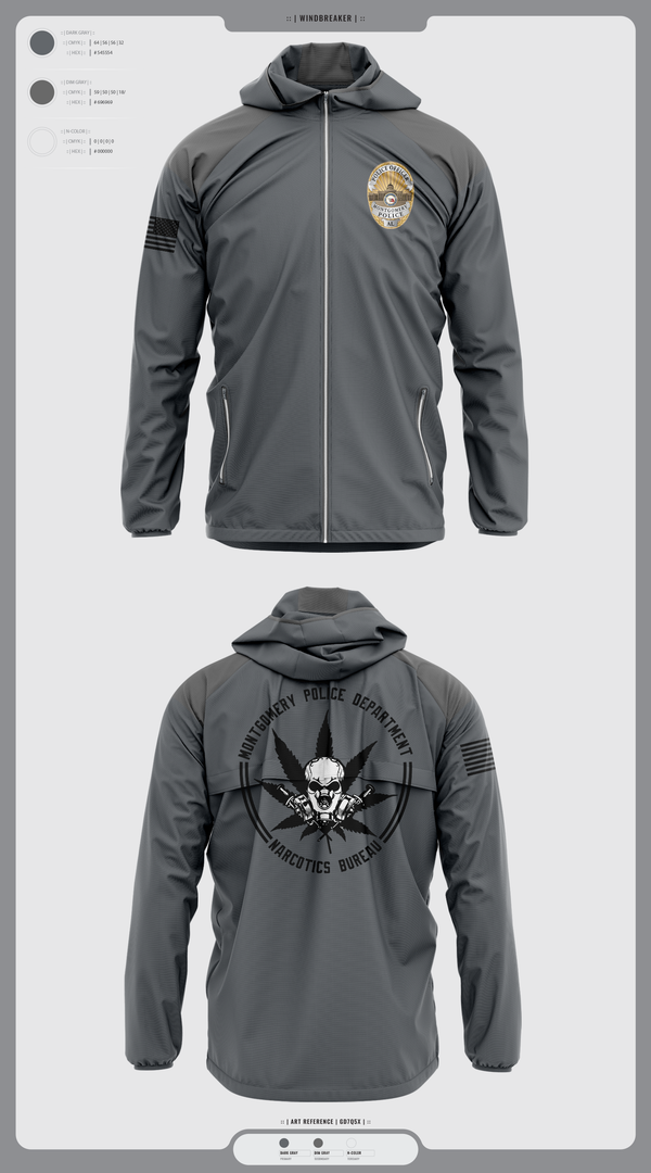 Windbreaker, NARCOTICS BUREAU, Police, Teamtime, Team time, sublimation, custom sports apparel, team uniforms, spirit wear, spiritwear, sports uniforms, custom shirts, team store, custom team store, fundraiser sports, apparel fundraiser