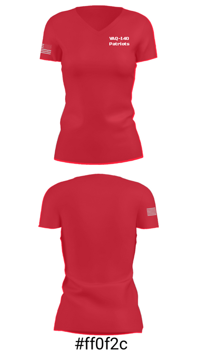 VAQ-140 Patriots 39723233 Women's Short Sleeve V-neck Shirt - 4