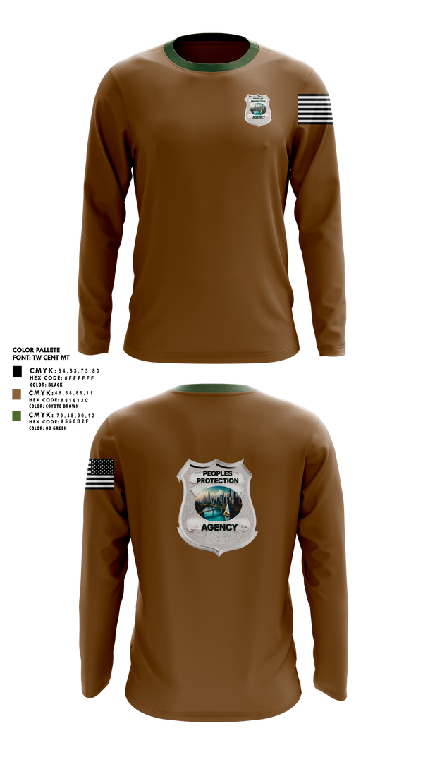 Long Sleeve Performance Shirt, Peoples Protection Agency, LLC, , Teamtime, Team time, sublimation, custom sports apparel, team uniforms, spirit wear, spiritwear, sports uniforms, custom shirts, team store, custom team store, fundraiser sports, apparel fundraiser