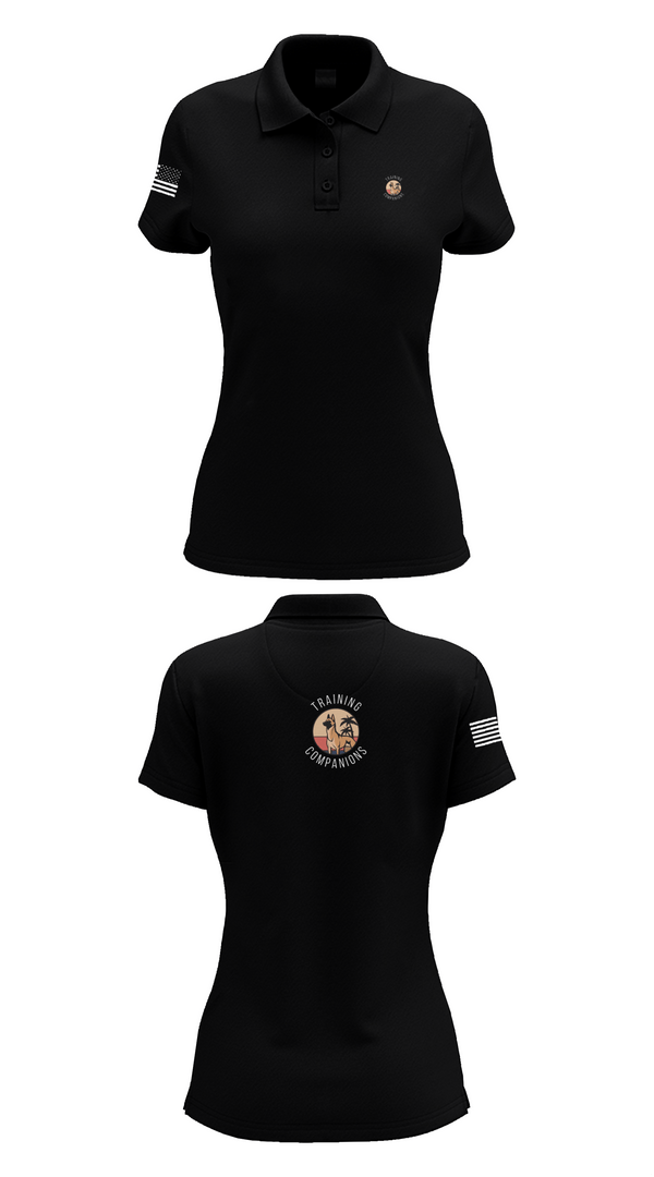 Womens Short Sleeve Performance Polo, Training Companions, , Teamtime, Team time, sublimation, custom sports apparel, team uniforms, spirit wear, spiritwear, sports uniforms, custom shirts, team store, custom team store, fundraiser sports, apparel fundraiser