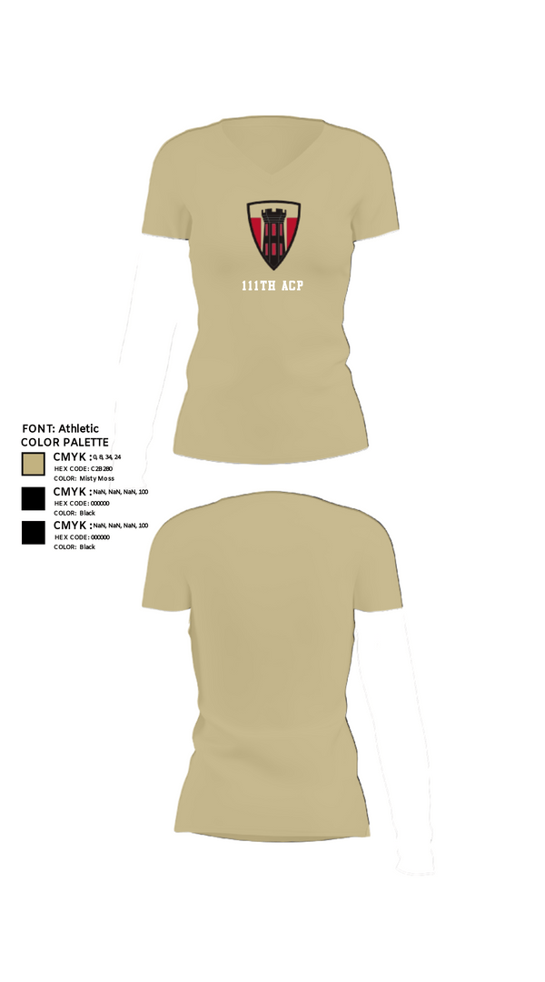 Womens Short Sleeve Vneck Shirt, 111th ACP, National Guard, Teamtime, Team time, sublimation, custom sports apparel, team uniforms, spirit wear, spiritwear, sports uniforms, custom shirts, team store, custom team store, fundraiser sports, apparel fundraiser