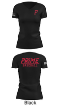 Prime Baseball 2428515 Women's Short Sleeve V-neck Shirt - 14