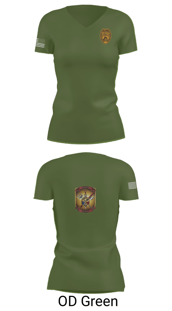 Women's Short Sleeve Vneck Shirt, 4th Law Enforcement Battalion Bravo Company, Marines, Teamtime, Team time, sublimation, custom sports apparel, team uniforms, spirit wear, spiritwear, sports uniforms, custom shirts, team store, custom team store, fundraiser sports, apparel fundraiser