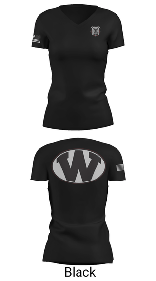 Women's Short Sleeve Vneck Shirt, Wheeler County Middle School Softball, Softball, Teamtime, Team time, sublimation, custom sports apparel, team uniforms, spirit wear, spiritwear, sports uniforms, custom shirts, team store, custom team store, fundraiser sports, apparel fundraiser