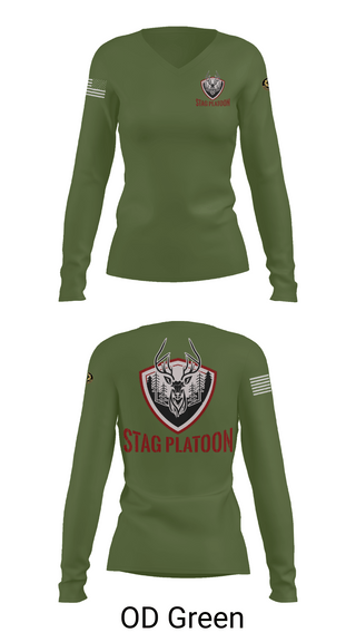 Womens Long Sleeve Vneck Shirt, Eagle troop 2/2, Army, Teamtime, Team time, sublimation, custom sports apparel, team uniforms, spirit wear, spiritwear, sports uniforms, custom shirts, team store, custom team store, fundraiser sports, apparel fundraiser