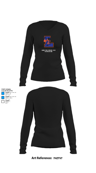 Womens Long Sleeve Vneck Shirt, Lexington Senior High School Cheer, Cheer, Teamtime, Team time, sublimation, custom sports apparel, team uniforms, spirit wear, spiritwear, sports uniforms, custom shirts, team store, custom team store, fundraiser sports, apparel fundraiser