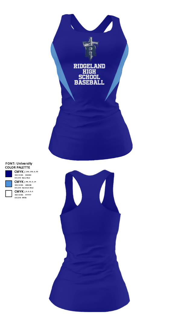 Tank Top, Ridgeland High School Baseball, Baseball, Teamtime, Team time, sublimation, custom sports apparel, team uniforms, spirit wear, spiritwear, sports uniforms, custom shirts, team store, custom team store, fundraiser sports, apparel fundraiser