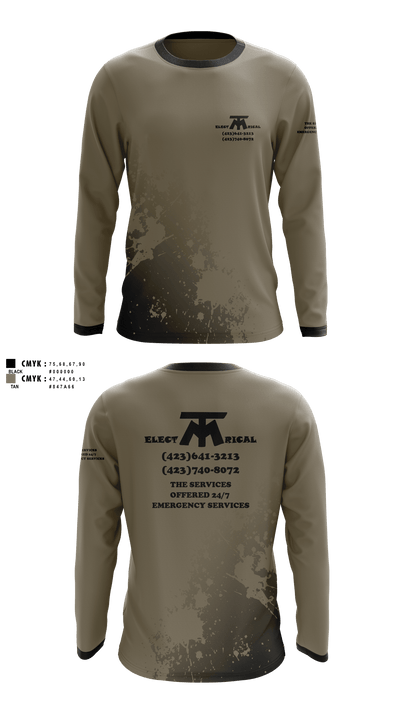 MT ELECTRICAL SERVICES 57123900 Long Sleeve Performance Shirt 1