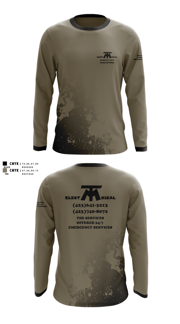 Long Sleeve Performance Shirt, MT ELECTRICAL SERVICES, , Teamtime, Team time, sublimation, custom sports apparel, team uniforms, spirit wear, spiritwear, sports uniforms, custom shirts, team store, custom team store, fundraiser sports, apparel fundraiser