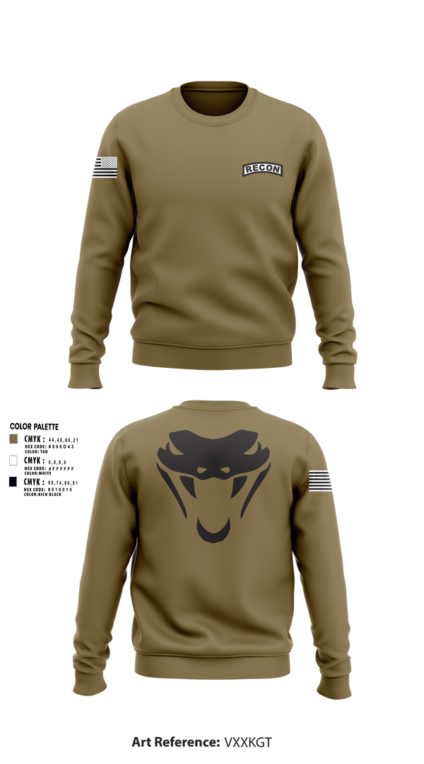 Crew Neck Sweatshirt, RookVIPERS, Army, Teamtime, Team time, sublimation, custom sports apparel, team uniforms, spirit wear, spiritwear, sports uniforms, custom shirts, team store, custom team store, fundraiser sports, apparel fundraiser