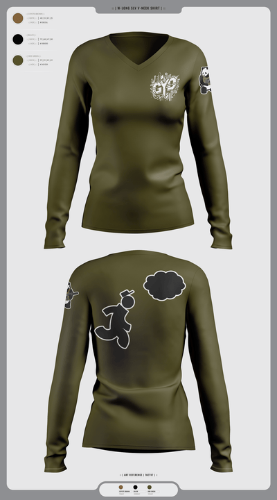 CYD Inc 87712916 Women's Long Sleeve V-neck Shirt -1 12