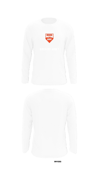 Long Sleeve Performance Shirt, BROWNS ARMY, , Teamtime, Team time, sublimation, custom sports apparel, team uniforms, spirit wear, spiritwear, sports uniforms, custom shirts, team store, custom team store, fundraiser sports, apparel fundraiser