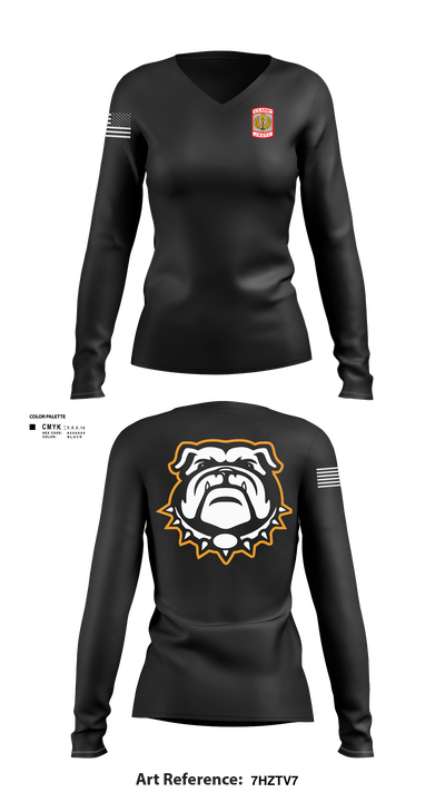 MSB DrumLine 23-24 71282307 Women's Long Sleeve V-neck Shirt -1 1