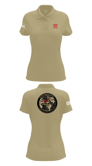 Womens Short Sleeve Performance Polo, FSC 1-1SFG, Army, Teamtime, Team time, sublimation, custom sports apparel, team uniforms, spirit wear, spiritwear, sports uniforms, custom shirts, team store, custom team store, fundraiser sports, apparel fundraiser