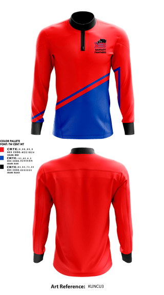 Quarter Zip Jacket, Bartlett Panthers, Track & Field, Teamtime, Team time, sublimation, custom sports apparel, team uniforms, spirit wear, spiritwear, sports uniforms, custom shirts, team store, custom team store, fundraiser sports, apparel fundraiser