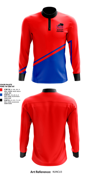 Bartlett Panthers 38040083 Quarter Zip Jacket - 1