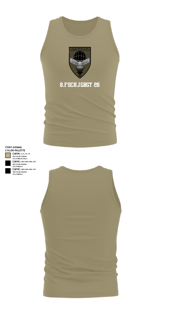 Tank Top, 8.FschJgRgt 26, Army, Teamtime, Team time, sublimation, custom sports apparel, team uniforms, spirit wear, spiritwear, sports uniforms, custom shirts, team store, custom team store, fundraiser sports, apparel fundraiser