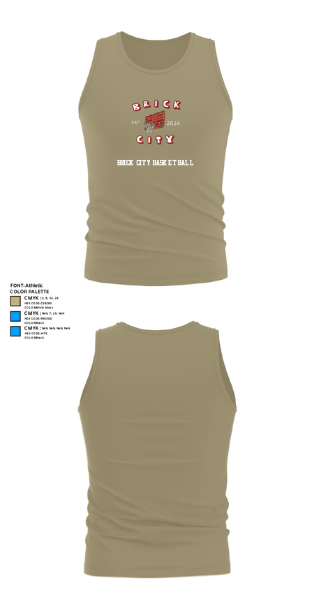 Tank Top, Brick City Basketball, Men's Basketball, Teamtime, Team time, sublimation, custom sports apparel, team uniforms, spirit wear, spiritwear, sports uniforms, custom shirts, team store, custom team store, fundraiser sports, apparel fundraiser