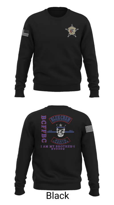 Bluecrew law enforcement motorcycle club 56909917 Crew Neck Sweatshirt - 24