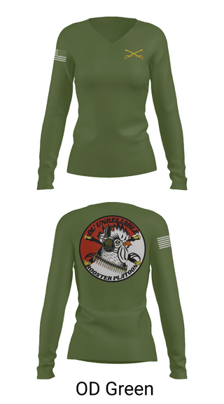 Womens Long Sleeve Vneck Shirt, , Army, Teamtime, Team time, sublimation, custom sports apparel, team uniforms, spirit wear, spiritwear, sports uniforms, custom shirts, team store, custom team store, fundraiser sports, apparel fundraiser