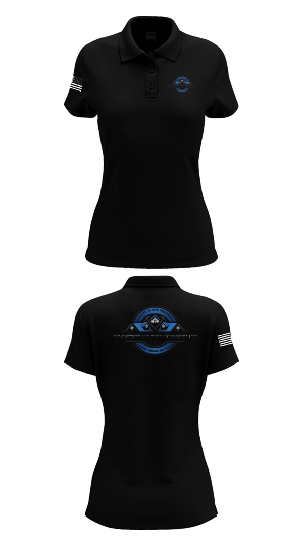 Womens Short Sleeve Performance Polo, Gold Potomac construction inc, Golf, Teamtime, Team time, sublimation, custom sports apparel, team uniforms, spirit wear, spiritwear, sports uniforms, custom shirts, team store, custom team store, fundraiser sports, apparel fundraiser