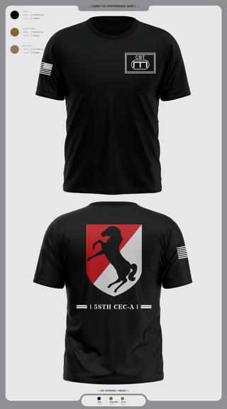 Short Sleeve Performance Shirt, 58th CEC-A, Army, Teamtime, Team time, sublimation, custom sports apparel, team uniforms, spirit wear, spiritwear, sports uniforms, custom shirts, team store, custom team store, fundraiser sports, apparel fundraiser