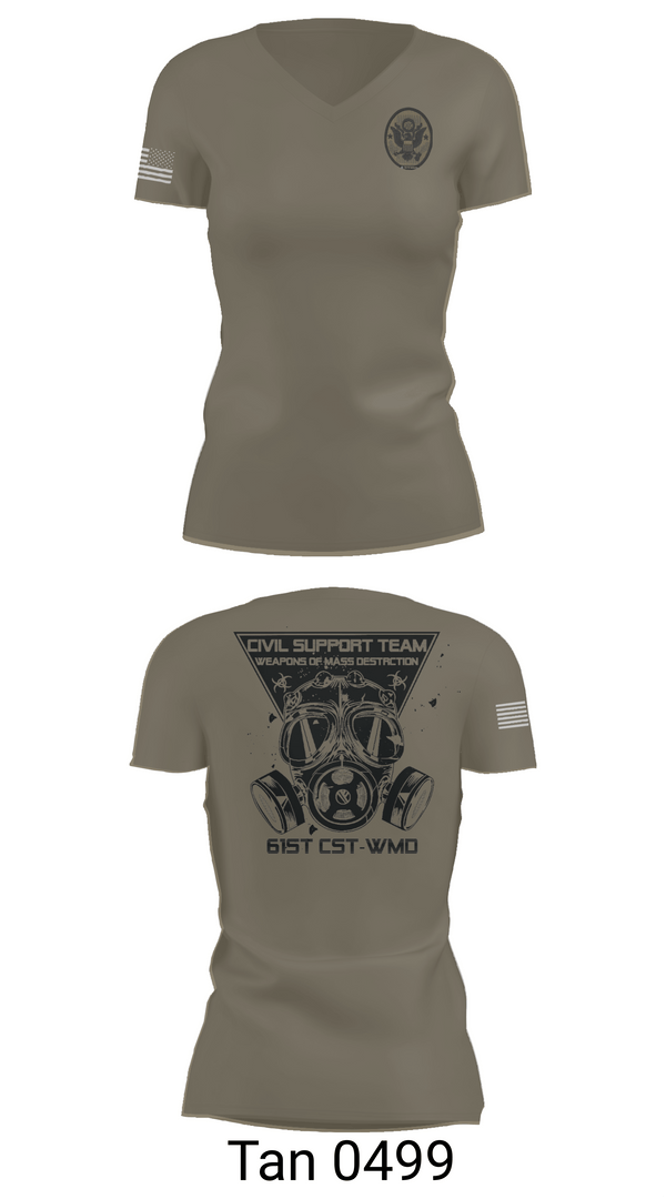 Womens Short Sleeve Vneck Shirt, 61st CST, Army, Teamtime, Team time, sublimation, custom sports apparel, team uniforms, spirit wear, spiritwear, sports uniforms, custom shirts, team store, custom team store, fundraiser sports, apparel fundraiser