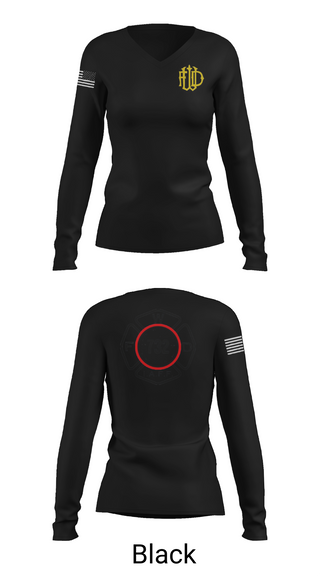 Womens Long Sleeve Vneck Shirt, Woonsocket, Fire Department, Teamtime, Team time, sublimation, custom sports apparel, team uniforms, spirit wear, spiritwear, sports uniforms, custom shirts, team store, custom team store, fundraiser sports, apparel fundraiser