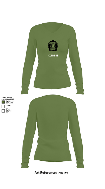 Class 88 25080920 Women's Long Sleeve V-neck Shirt - 42