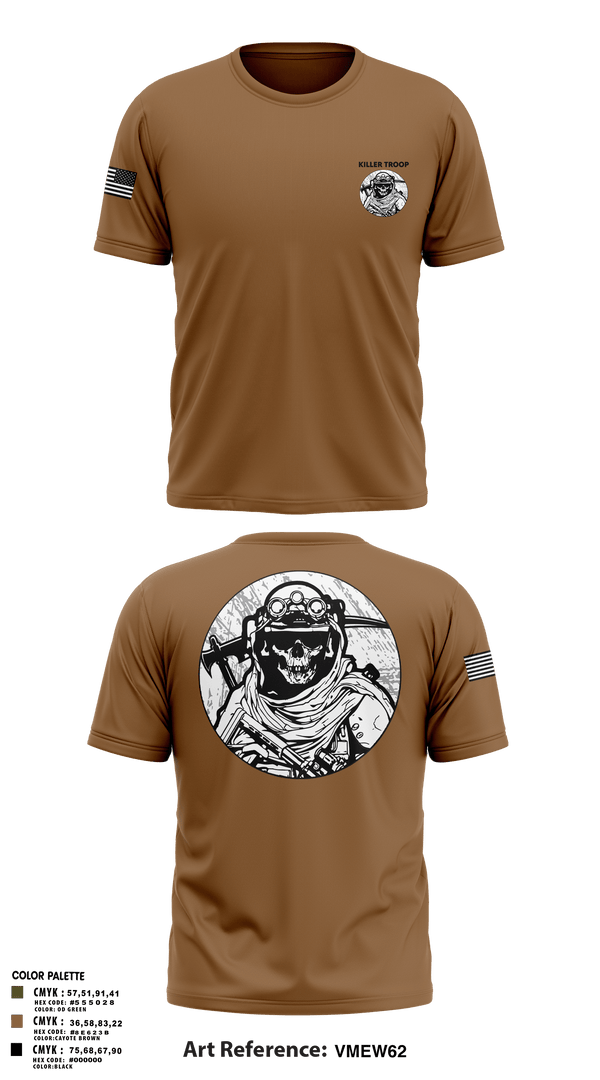 Old School Cotton Feel Shirt, Killer Troop, Army, Teamtime, Team time, sublimation, custom sports apparel, team uniforms, spirit wear, spiritwear, sports uniforms, custom shirts, team store, custom team store, fundraiser sports, apparel fundraiser