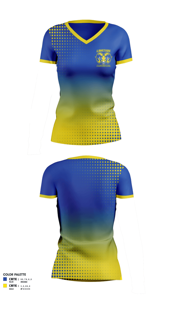 Womens Short Sleeve Vneck Shirt, Lakeside High School Basketball, Women's Basketball, Teamtime, Team time, sublimation, custom sports apparel, team uniforms, spirit wear, spiritwear, sports uniforms, custom shirts, team store, custom team store, fundraiser sports, apparel fundraiser