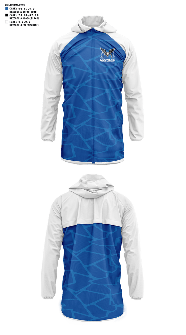 Windbreaker, R.E. Mountain Secondary School, Spirit Store, Teamtime, Team time, sublimation, custom sports apparel, team uniforms, spirit wear, spiritwear, sports uniforms, custom shirts, team store, custom team store, fundraiser sports, apparel fundraiser