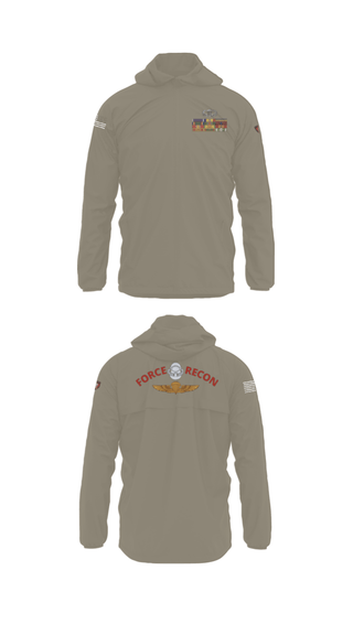 Windbreaker, B Co. 3rd Recon BnForce Reconnaissance, Marines, Teamtime, Team time, sublimation, custom sports apparel, team uniforms, spirit wear, spiritwear, sports uniforms, custom shirts, team store, custom team store, fundraiser sports, apparel fundraiser
