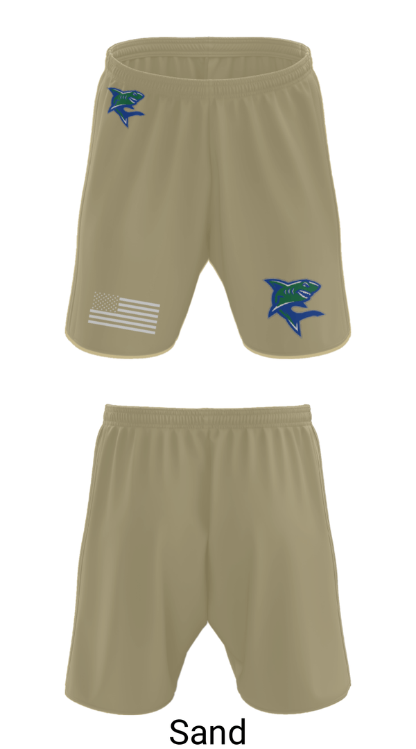 Athletic Shorts With Pockets, Bullshark Battalion, Army, Teamtime, Team time, sublimation, custom sports apparel, team uniforms, spirit wear, spiritwear, sports uniforms, custom shirts, team store, custom team store, fundraiser sports, apparel fundraiser