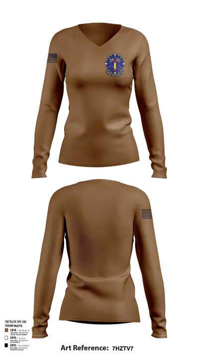 Vp 10 83649045 Women's Long Sleeve V-neck Shirt -1 116