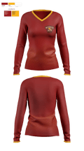 Northeastern High School Soccer 66093458 Women's Long Sleeve V-neck Shirt - 1